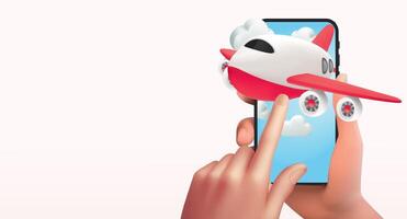 Smartphone application for online searching, buying and booking flights on the internet, Mesh gradient wes vector