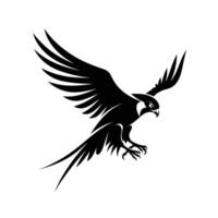 Dynamic Abstract Falcon in Mid Dive with Sharp Angles vector