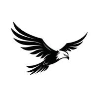 Abstract Eagle in Flight Black and White Logo Design vector