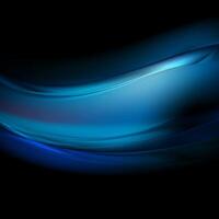 Dark blue smooth waves abstract elegant background vector