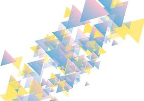 Colorful pastel triangles geometric tech abstract background vector