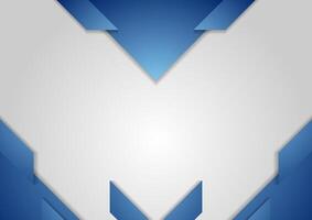Abstract grey blue technology geometric background vector