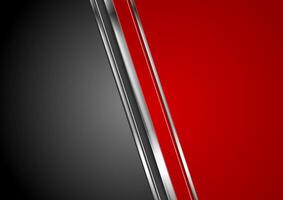 Contrast red black tech background vector