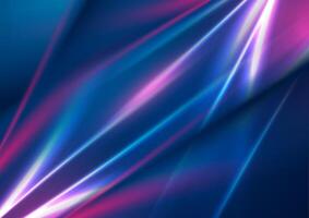 Ultraviolet and blue abstract glowing background with smooth stripes vector