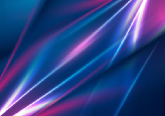 Ultraviolet and blue abstract glowing background with smooth stripes