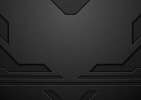 Abstract black technology concept design vector
