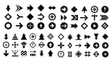Big set of flat arrows. Collection of concept arrows for web design, mobile apps, interface and more. Collection of app sign elements. illustration, eps 10. vector