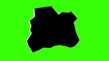 green screen 3d map of Tocoa in Honduras video