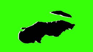 green screen 3d map of Nord-Ouest in haiti video