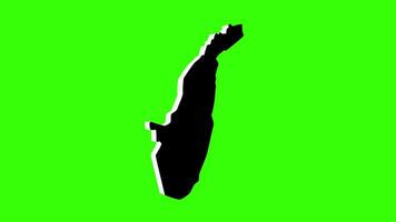 green screen 3d map of El Progreso in Honduras video