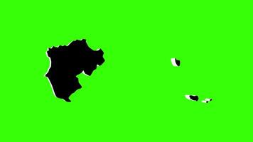 green screen 3d map of Cayenne in guyana video