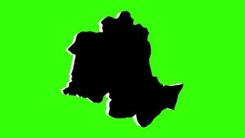 green screen 3d map of Potaro-Siparuni in guyana video