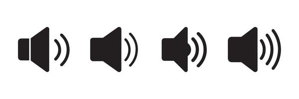Speaker volume icon set, volume icon collection vector