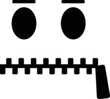 The face of a man with a closed mouth. black and white image of a sewing. icon isolated on white background. in modern design vector