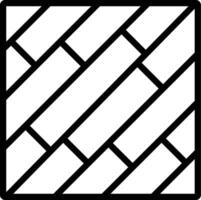Parquet floor icon. Wood floor icon. a black and white image of a brick wall. Simple element illustration from construction tools concept. icon design in trendy style vector