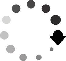 Arrow movement icon. Futuristic progress loading bar, isolated on white background. circle with black and white dots around it vector