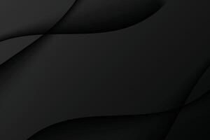 Black color background with a wavy design vector
