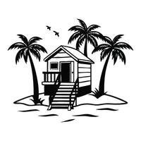 Beach Scene Design Sublimation Art vector