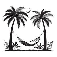 Ocean Beach Scene with Nature Elements vector