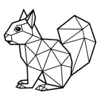 Rabbit Abstract Geometrical Animals for Print Design vector
