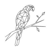 Creative Wildlife Design Using Polygons vector