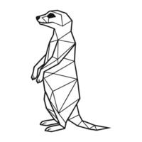 Digital Animal Illustration with Polygon Design vector