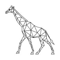 giraffe Sublimation Print Design with Polygon Animals vector
