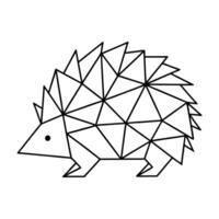 hedgehog Geometrical Wildlife Graphics for Apparel vector