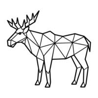 Geometric Wildlife Drawing for Digital Design vector