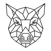 Wildlife Fsce Design Using Polygonal Geometry vector