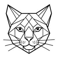 tiger Wildlife Design with Geometrical Polygon Shapes vector