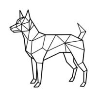 dog Polygon Style Animals for Print and Design vector