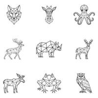 bundle of Sublimation Design with Polygon Animal Shapes vector