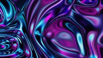 Abstract texture of swirling liquid chrome metal waves with motion light effect. Seamless looping . 4k psychedelic hypnotic graphics dynamic dark holographic background video