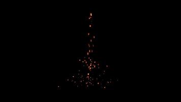 Spark Particles Falling with Transparent Background video