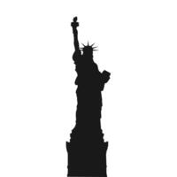 Statue of Liberty flat design isolated on white background. vector