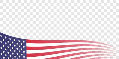United states of America waving flag background. illustration. vector