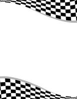 Racing checkered flag template background design vector