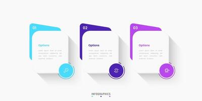 Infographic label design template with icons and 3 steps. Can be used for process diagram, presentations, workflow layout, flow chart, info graph. vector