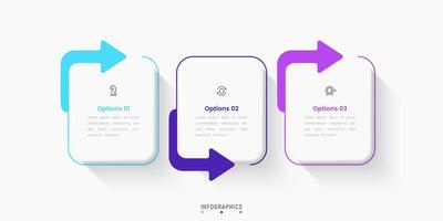 Infographic label design template with icons and 3 options or steps. Can be used for process diagram, workflow layout, banner, flow chart, info graph. vector