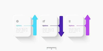 Infographic label design template with icons and 3 options. Can be used for process diagram, presentations, workflow layout, flowchart, info graph vector