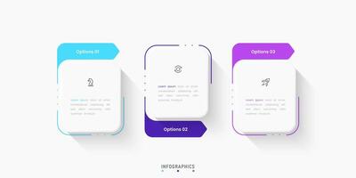 Infographic label design template with icons and 3 options or steps. Can be used for process diagram, presentations, workflow layout, flow chart, info graph. vector
