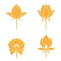 Handmade flower symbols simple and elegant good promotional and creative use vector