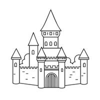 Medieval Fortress Drawings Set Showcasing Intricate and Historic Castle Architecture vector