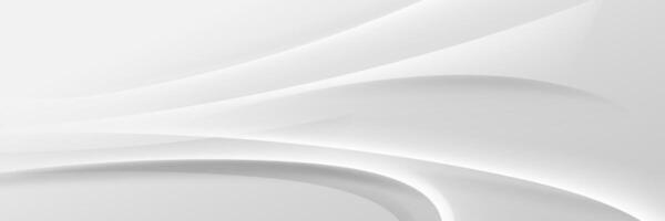 Minimal White Abstract Wave Background with Smooth Curves vector