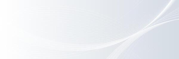 White Abstract Background with Smooth Flowing Curves and Lines vector