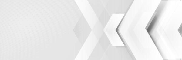 White Geometric Abstract Background with Overlapping Arrows and Dotted Pattern vector
