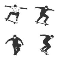 Skateboarding Jump Sequences Visualizing Gravity-Defying Skateboard Techniques vector