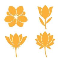 Artistic floral shape bundle great for card design scrapbooking and textile art vector