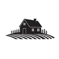 Clean modern home with nature elements and farmland inspiration layout vector